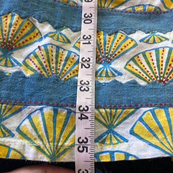 Mata Traders Yaga Crescent obi dress summer blue/yellow Sz S - Picture 13 of 13